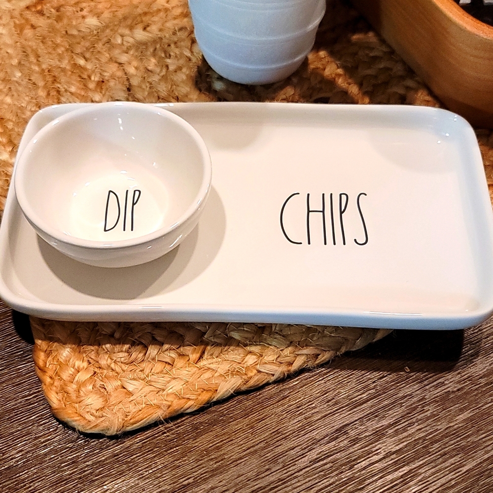 Rae Dunn Chips and Dip Plate